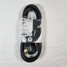 Utilitech Dryer Cord 6 ft 4 Prong Plug 10/4 Gauge 30 AMP 0333552, NEW