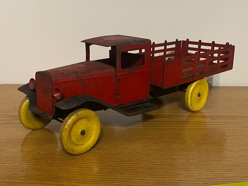 Wyandotte Toys Vintage Pressed Steel Toy Large Farm Stake Truck MA-19 - Bild 4 von 10