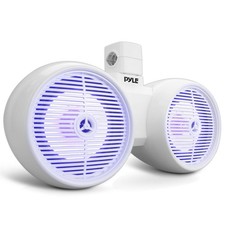 Pyle 8" Marine Wakeboard Waterproof Bluetooth Speaker Dual 2-Way Heavy Duty ABS