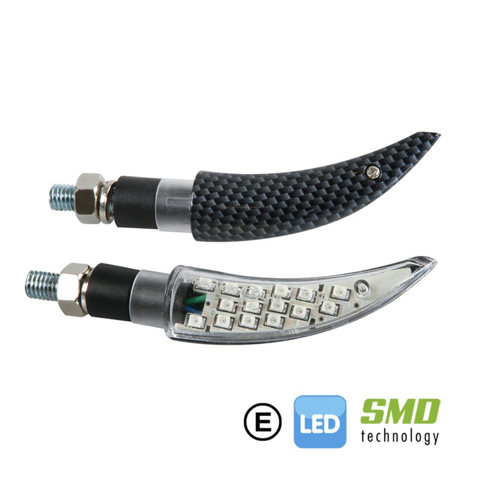 Free Shipping Intermittent LED Lampa Katana 12V Carbon For Motorcycle Parts