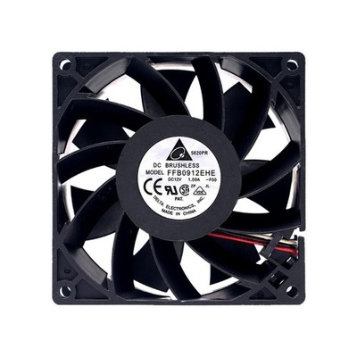 Delta FFB0912EHE 9038 12V 1.50A 9CM 3Wire Dual Ball High Air Volume Violent Fan