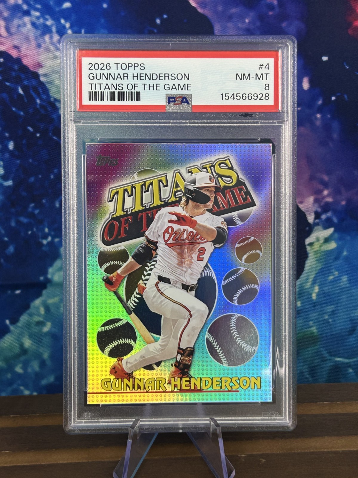 2026 Topps Series 1 - Titans of the Game Gunnar Henderson #TOG-4 PSA 8 view 1