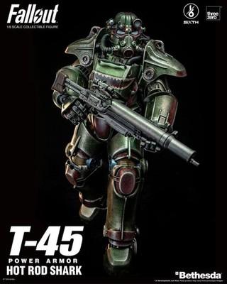 Fallout Figura FigZero 1/6 T-45 Hot Rod Shark Power Armor 37 cm ThreeZero