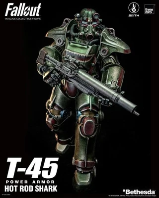 Fallout Figura FigZero 1/6 T-45 Hot Rod Shark Power Armor 37 cm ThreeZero - Photo 1/4