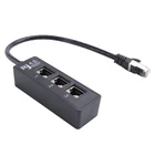 RJ45 Male to 3 RJ45 Female Port  Extender Cable Splitter LAN Ethernet P1X54393