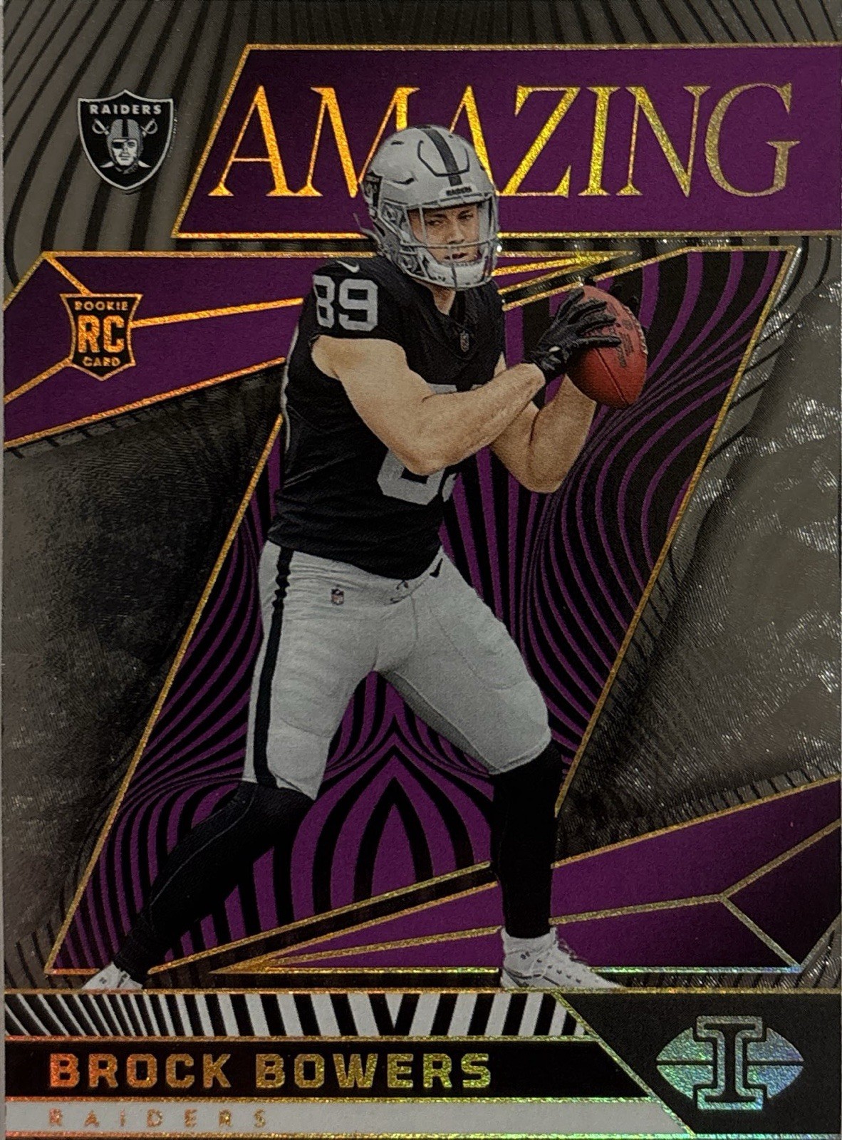 Brock Bowers Panini Illusions Amazing #6 Purple