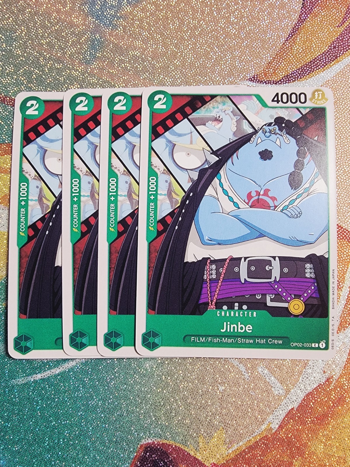Jinbe Playset - OP02-033 x4 - Paramount War - One Piece TCG - English NM