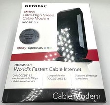 NETGEAR CM1000 Ultra-High Speed Cable Modem, 100NAS DOCSIS 3.1 Gigabit  NEW 