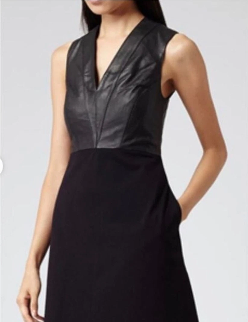 shop leather dress women Rena Brown Faux Leather Dress | Women's Clothing main image 1