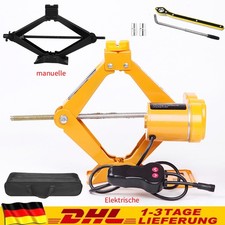 Elektrischer 12V Auto 3 Ton Wagenheber Schlagschlüssel Schere Jack Lift +Tasche