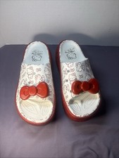 Hello Kitty, Crocs Clog With Red Glitter Soles Size 6M/8W Unisex,