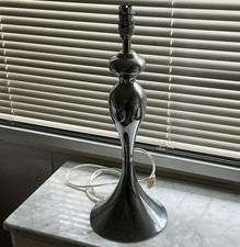 Chrome Effect elegant shape table lamp no shade