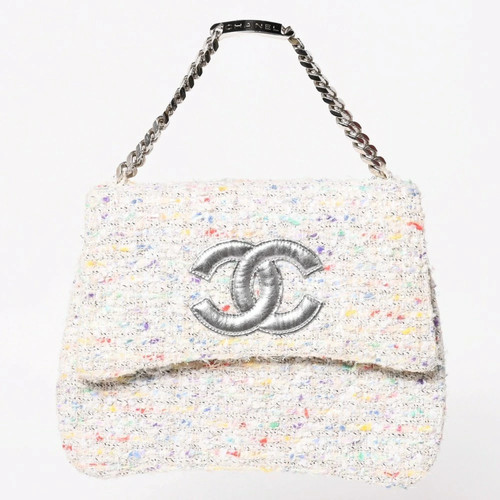 CHANEL Confetti Tweed Chain Shoulder Bag Flap Bag Ivory Multicolor No. 4 Coco Ma
