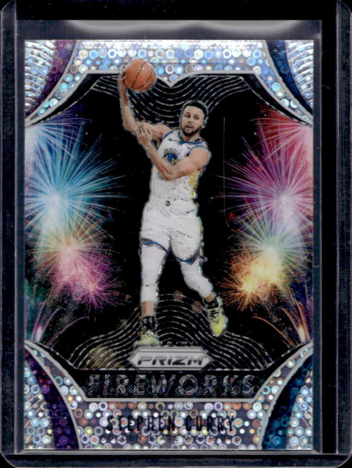 2019-20 Prizm Stephen Curry Fireworks Fast Break #3 Warriors