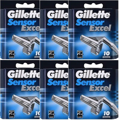 Gillette Sensor Excel Razor Blades - 60 Cartridges