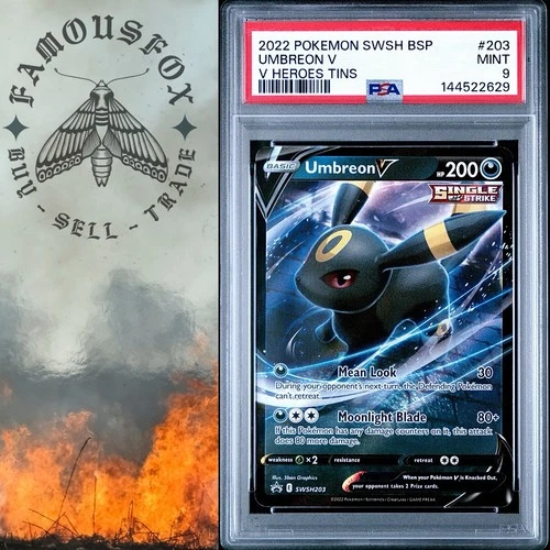 Pokemon Sword & Shield V Heroes Black Star Promo SWSH203 Holo Umbreon V PSA 9