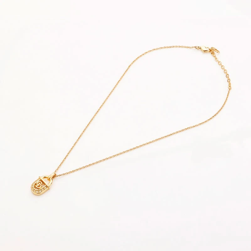 Collana Christian Dior CD logo strass oro WS10080