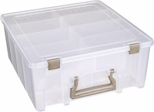 Super Satchel Double Deep Compartment Box - Art Storage with 8 Removable Compart