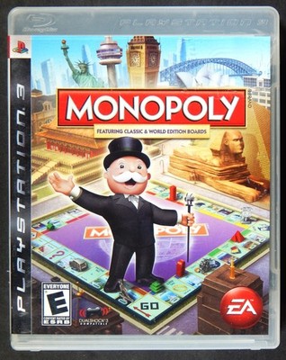 PS3 MONOPOLY CLASSIC & WORLD EDITION BOARDS TESTED VG 2008 PLAY STATION 3 SONY
