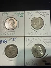 $1 Face - 90% Silver Washington Quarters Circulated 1948-S,1945,1964D, 1964