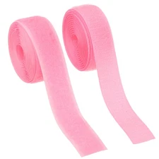 Sew on Hook and Loop Tape, 1 Inch Nylon Fastener Strips 2 Yards (Pink)