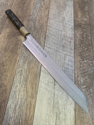 Hideo Kitaoka Aogami No.2 Kiritsuke-Yanagiba Knife 300mm Water Buffalo Ferrule