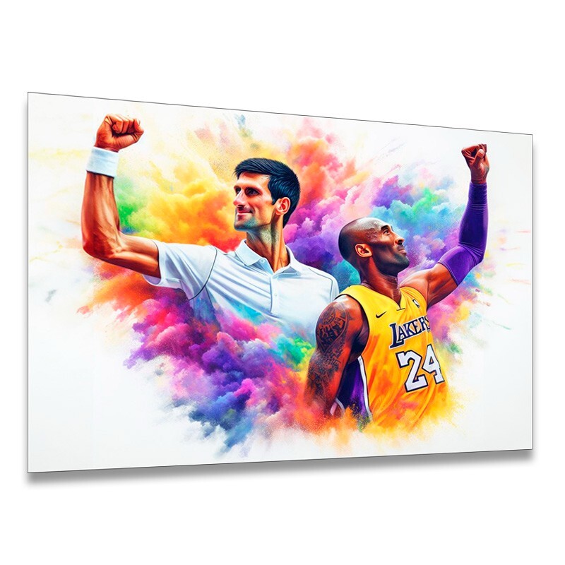 Novak Scetch NOVAK DJOKOVIC KOBE BRYANT ACEO Tennis Art Sketch Print Card by RoStar ...