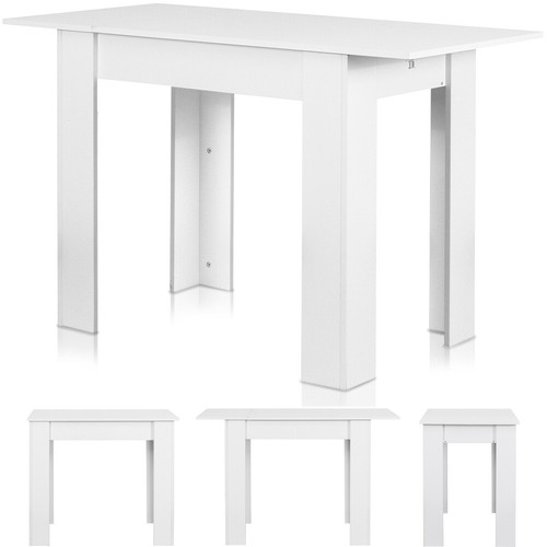 Tavolo Allungabile Cucina Sala Pranzo da 90 a 120 x60x78cm Bianco Estensibile - Foto 8 di 12