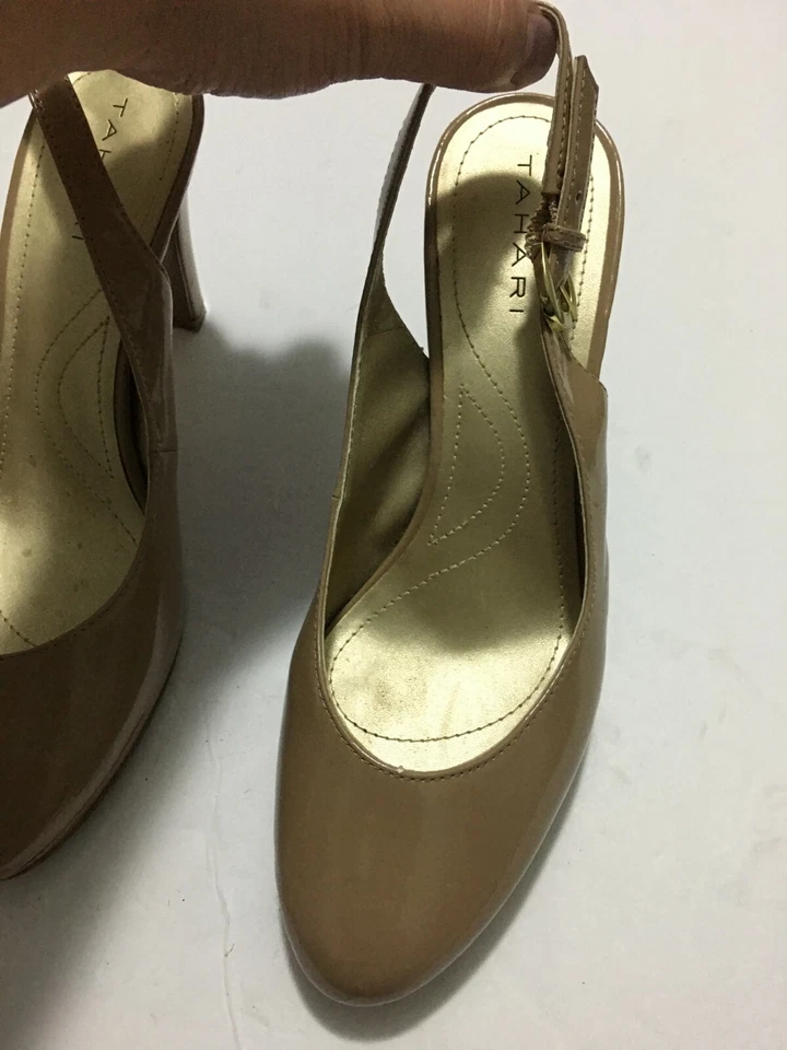 Tahari Carolyn Mujer Talla 7.5M Marrón Claro Tacón Alto Foto 2 de 4