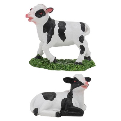 2pcs Kuh Skulptur Ox Statuen Im Freien Figuren Sammeln Harz Kuh Ornament