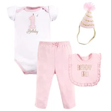 Hudson Baby Infant Girl Birthday Boxed Giftset, Birthday Girl, 12-18 Months