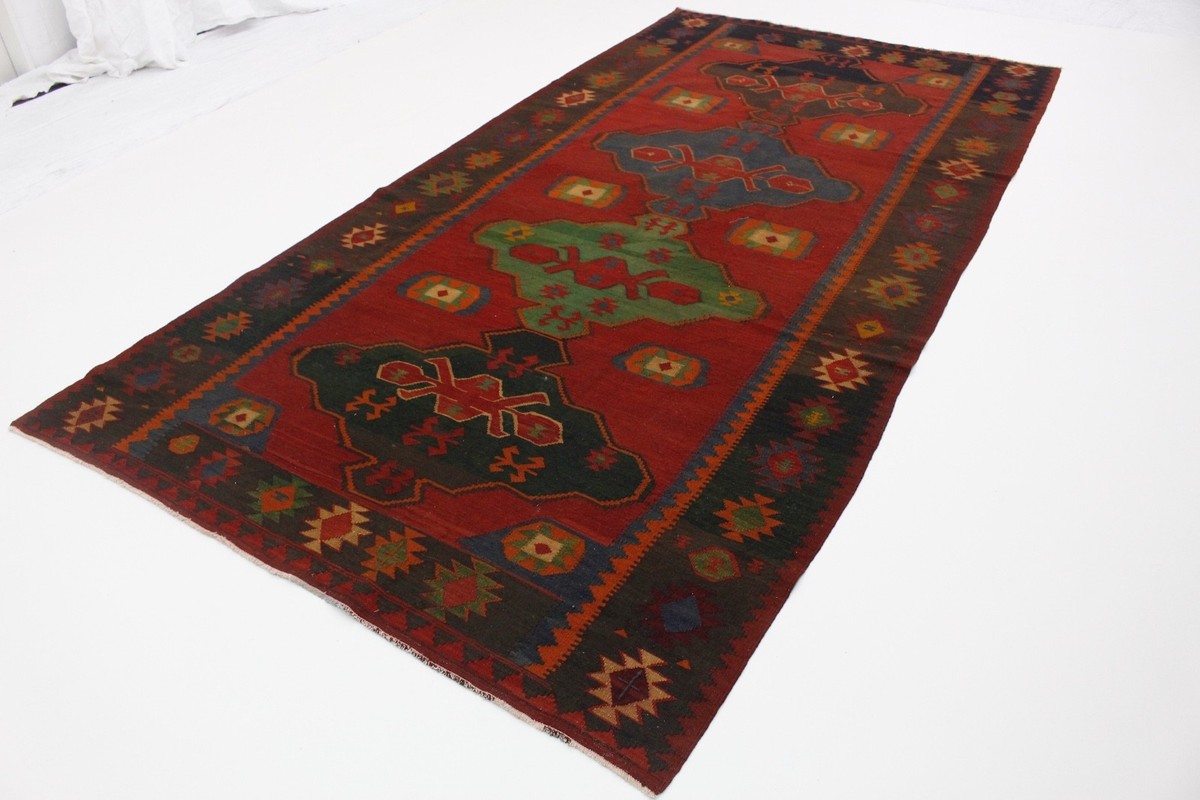 Grand Tapis Nomade Kazak Kelim – 350x180 Cm – 100% Laine – Fait Main – NA209