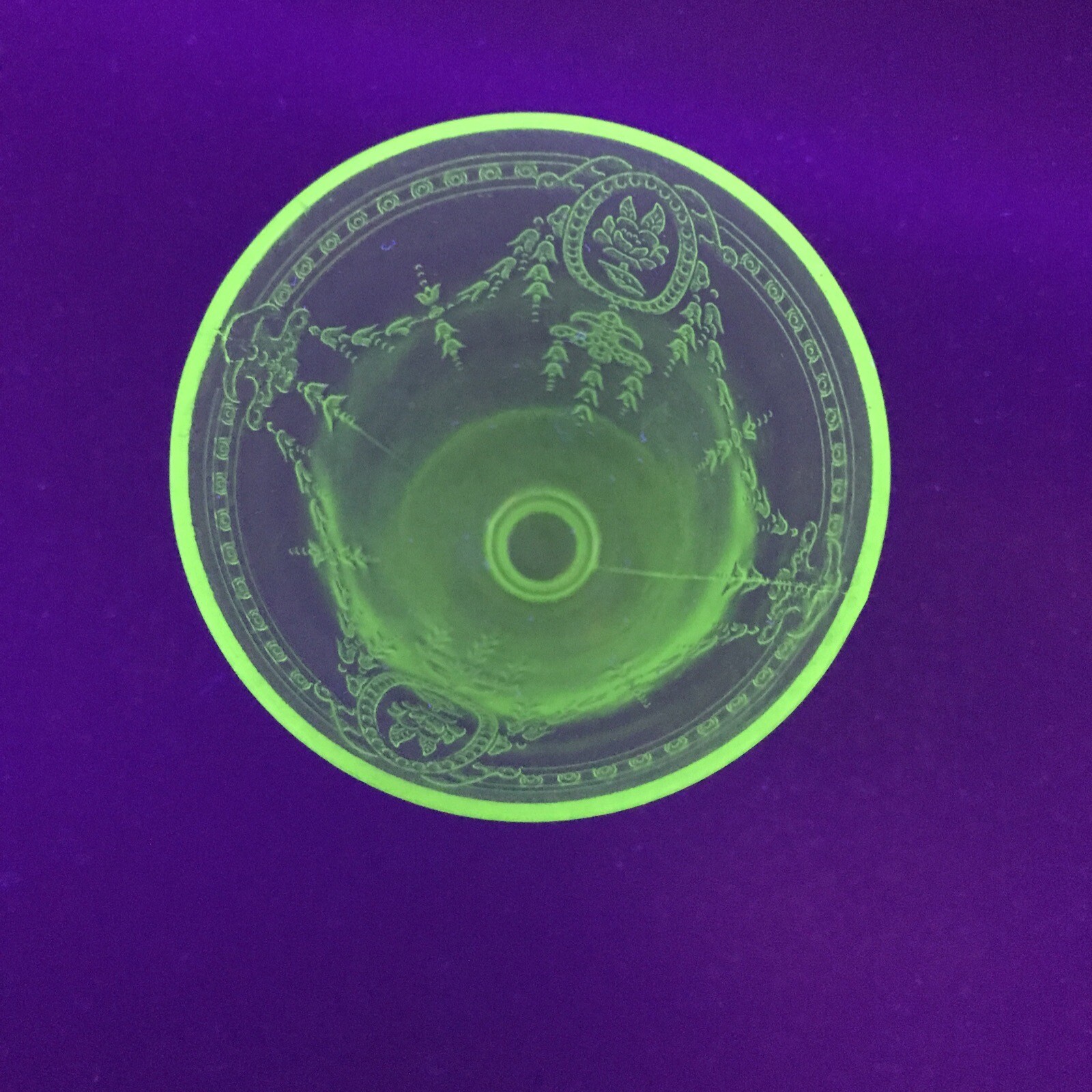 VTG Green Depression Glass Footed Tumbler Rose Cameo By Belmont eBay