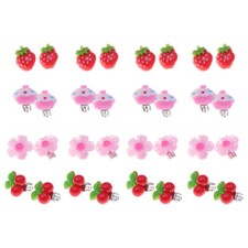 16pcs Earrings DIY Hanging Pendants Kids Decor Clip for Girls Children