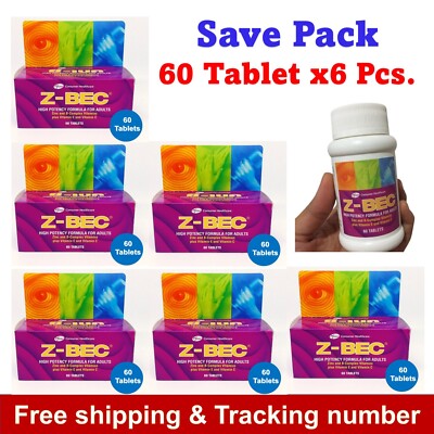 6 Bottles Z-BEC Multivitamins High Potency Formula For Adults 6X60 Tablets