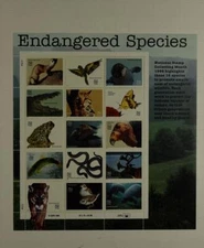 US SCOTT 3105 PANE OF 15 ENDANGERED SPECIES STAMPS 32 CENT FACE MNH