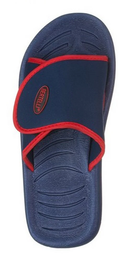 Men s Leisure Adjustable Strap Slide Slippers w Colored Accents