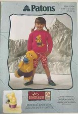 Dinosaur KNITTING PATTERN Protoceratops toy + childrens jumper Prof Patons 5056