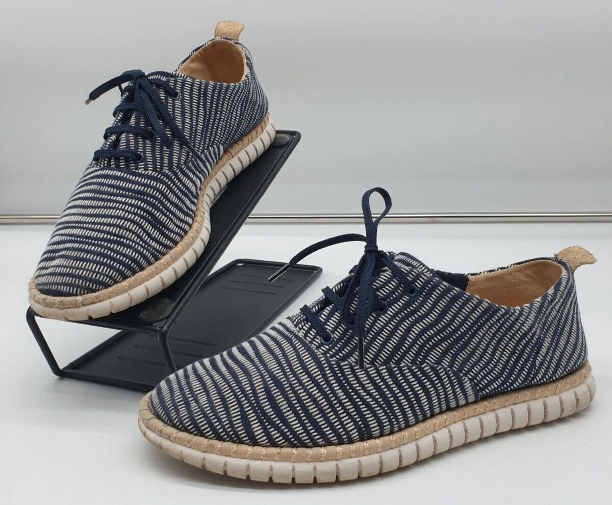 Scarpe basse Clarks MZT Blithe blu navy righe bianche UK 6