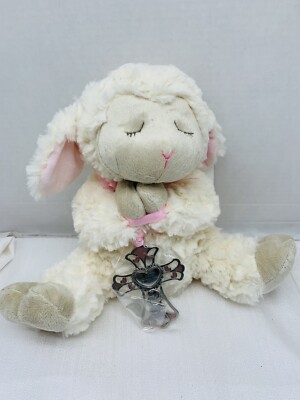 Ganz God Bless This Child Lamb Plush 10  Stuffed Animal w/ Crib Cross New w Tags