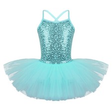 Kids Girl Tutu Ballet Dance Dress Leotard Fancy Costume Gymnastics Skating Skirt
