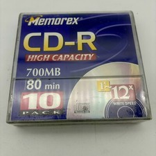 Memorex CD-R 12x 700MB 80-Minute 10 Pack Sealed BRAND NEW IN PACKAGE