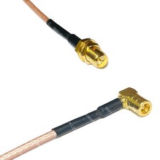 RG316 RP-SMA FEMALE to SMB FEMALE ANGLE RF Cable Rapid-SHIP LOT