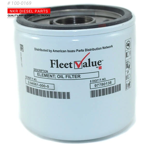 Filtro de aceite Element para Isuzu NPR NPR-HD NQR NR 4HK1 5,2 L 4HE1 4,8 L 98-2010 Foto 2 de 3