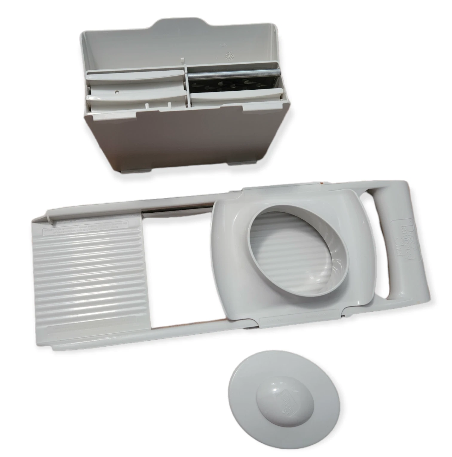 The Pampered Chef Ultimate Mandoline Slicer Grater #1087 4 Blade Set Kitchen
