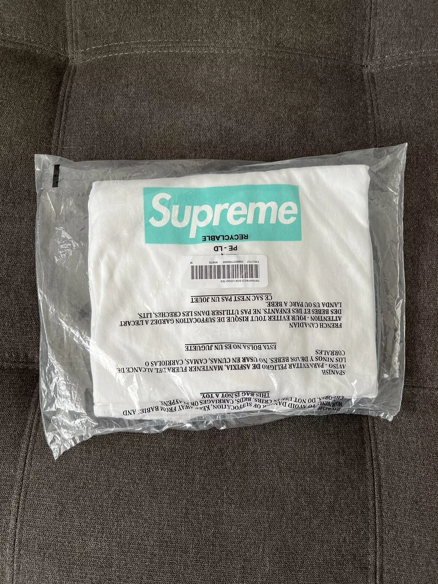 Supreme Tiffany & Co. Box Logo Tee. Medium. New In Plastic Bag