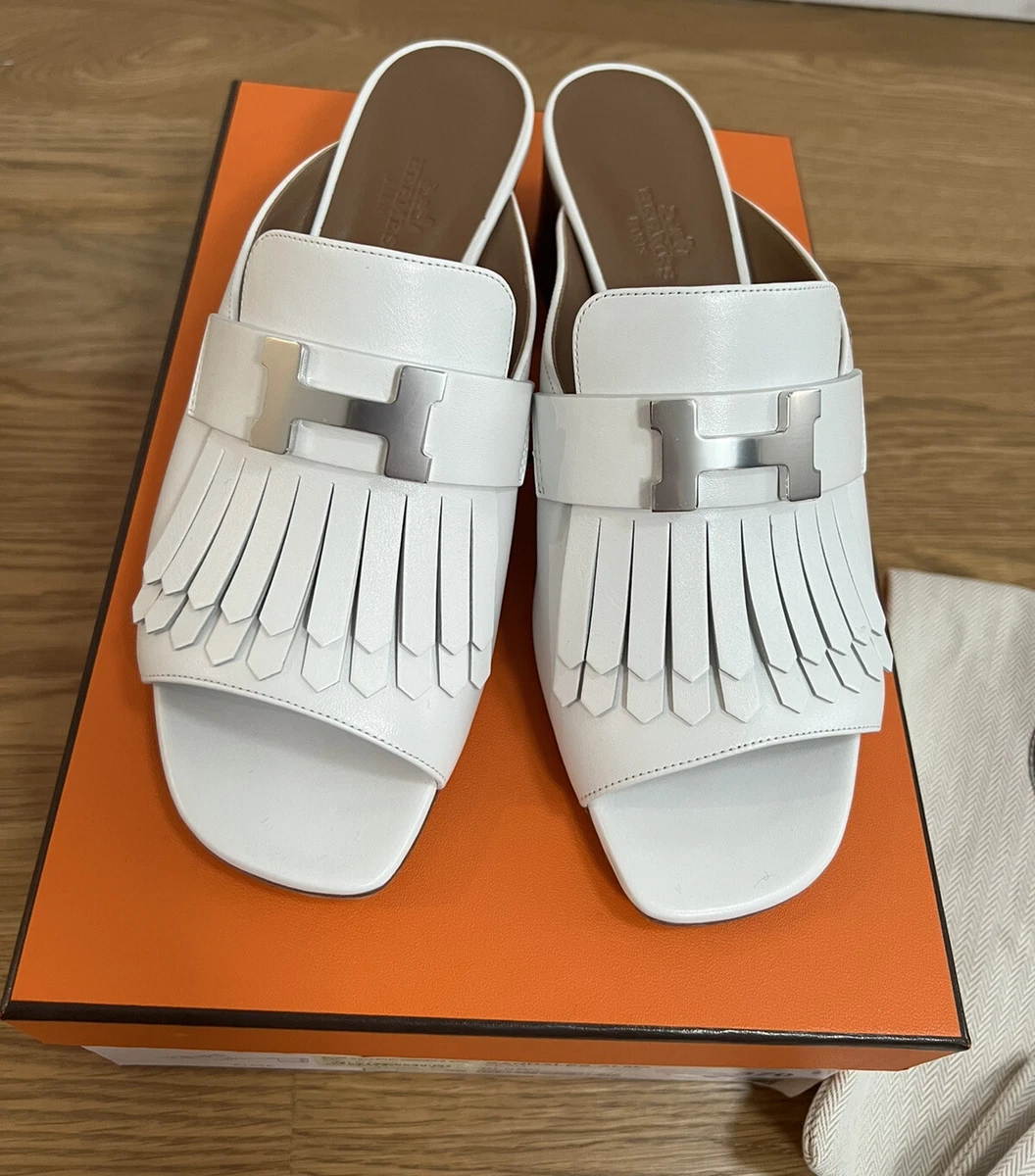 Hermes block heel sandals sale