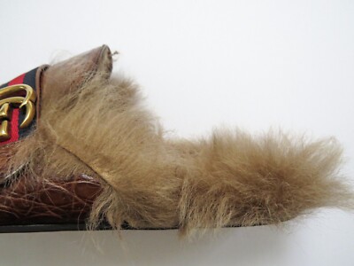 GUCCI Princetown Crocodile Alligator Leather Slippers Mules  display picture 3