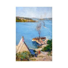 Arthur Streeton, Morning, McMahons Point Ferry, Pearl Photo Paper, 12" x 18"
