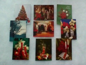 Vintage Christmas Cards Trees Candy Flowers Snow Stocking Fireplace Candles Ebay